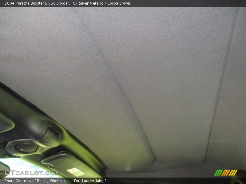 GT Silver Metallic / Cocoa Brown 2004 Porsche Boxster S 550 Spyder