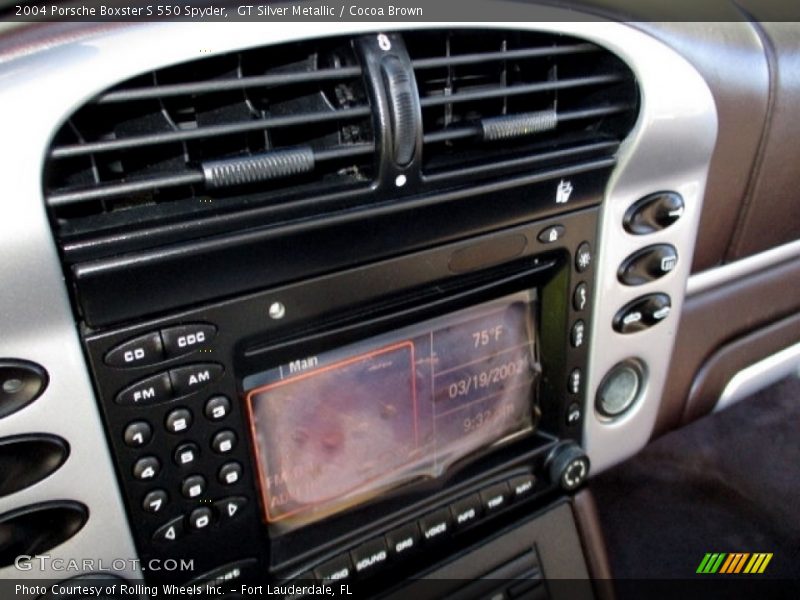 GT Silver Metallic / Cocoa Brown 2004 Porsche Boxster S 550 Spyder