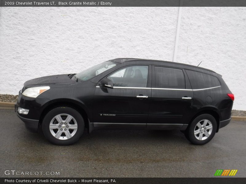 Black Granite Metallic / Ebony 2009 Chevrolet Traverse LT