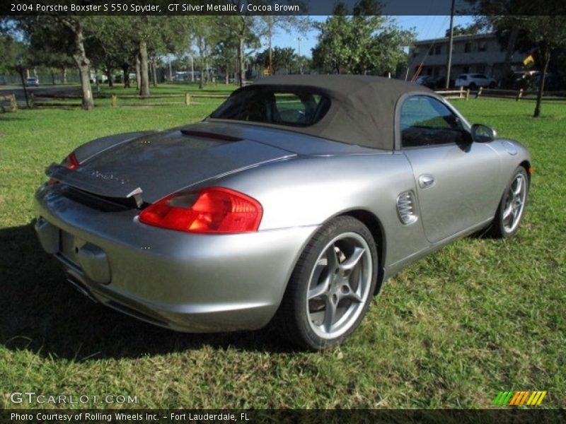 GT Silver Metallic / Cocoa Brown 2004 Porsche Boxster S 550 Spyder