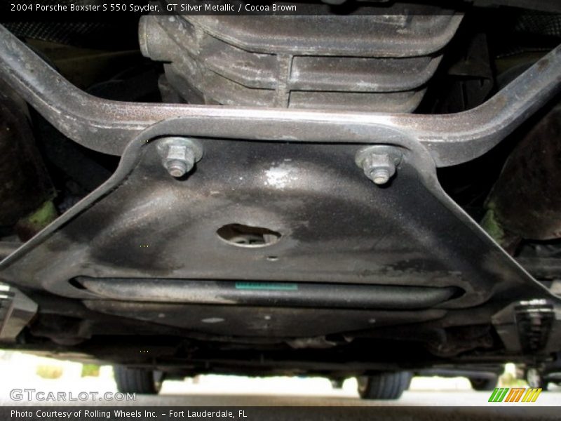 Undercarriage of 2004 Boxster S 550 Spyder