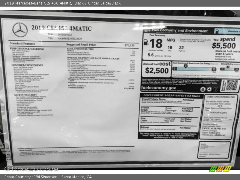 Black / Ginger Beige/Black 2019 Mercedes-Benz GLS 450 4Matic