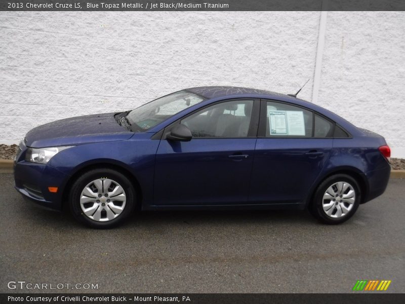Blue Topaz Metallic / Jet Black/Medium Titanium 2013 Chevrolet Cruze LS