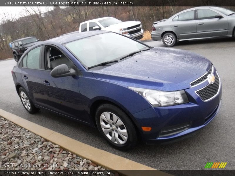 Blue Topaz Metallic / Jet Black/Medium Titanium 2013 Chevrolet Cruze LS