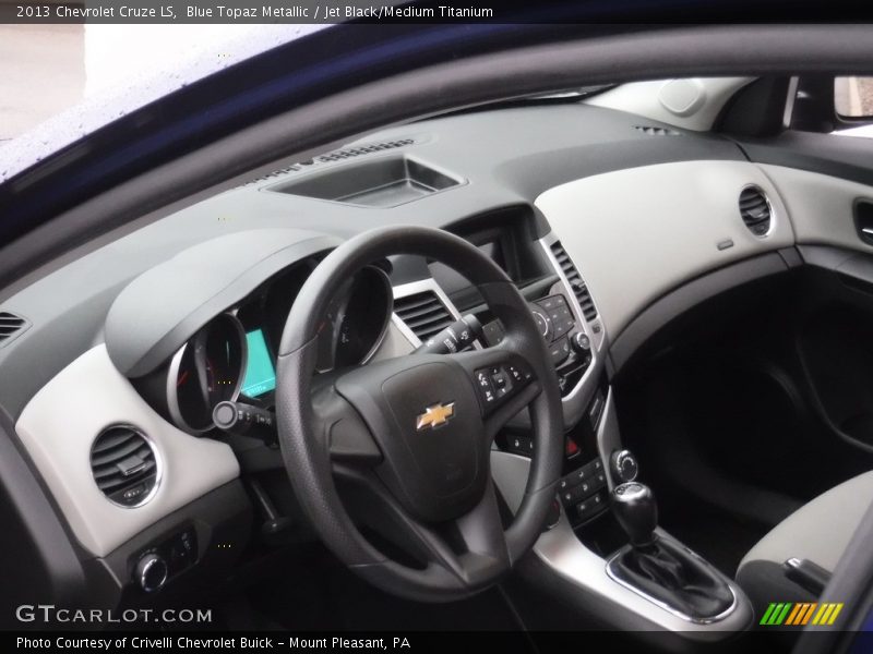 Blue Topaz Metallic / Jet Black/Medium Titanium 2013 Chevrolet Cruze LS