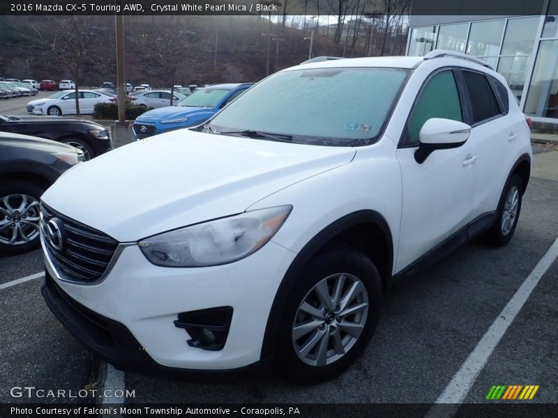 Crystal White Pearl Mica / Black 2016 Mazda CX-5 Touring AWD