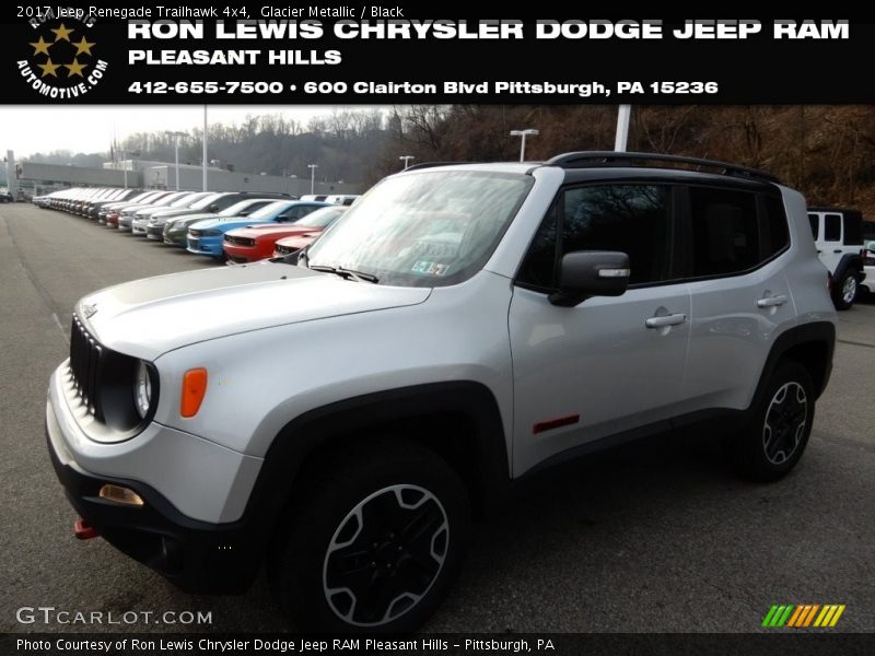 Glacier Metallic / Black 2017 Jeep Renegade Trailhawk 4x4
