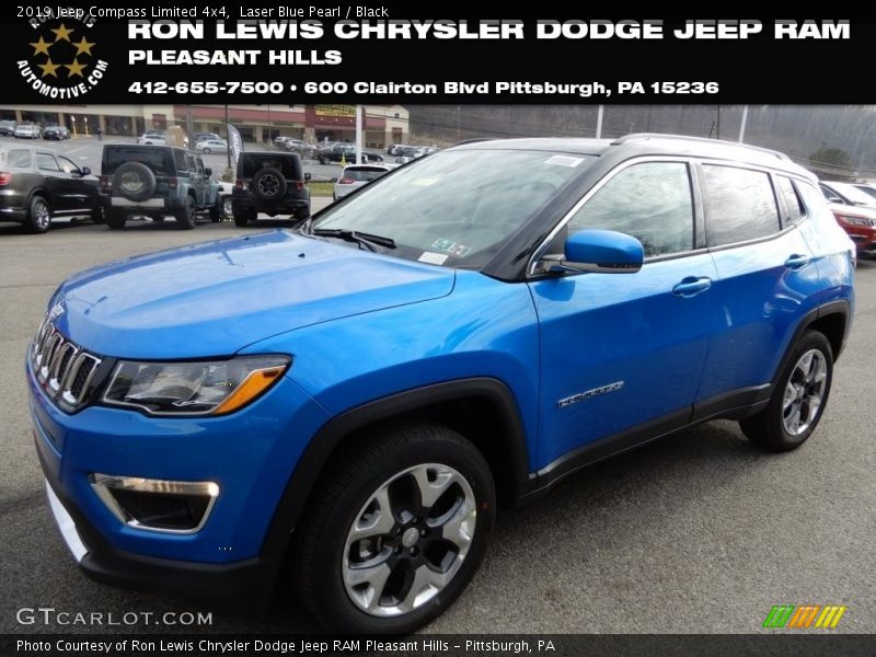 Laser Blue Pearl / Black 2019 Jeep Compass Limited 4x4