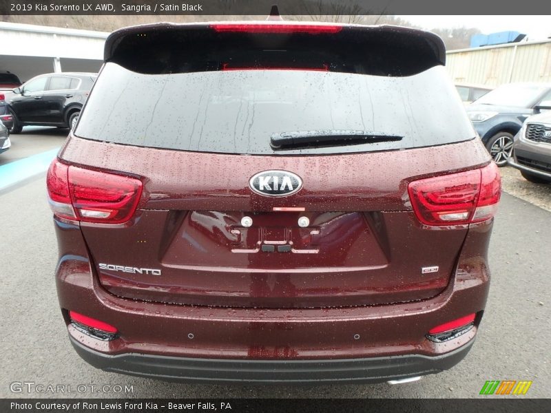 Sangria / Satin Black 2019 Kia Sorento LX AWD