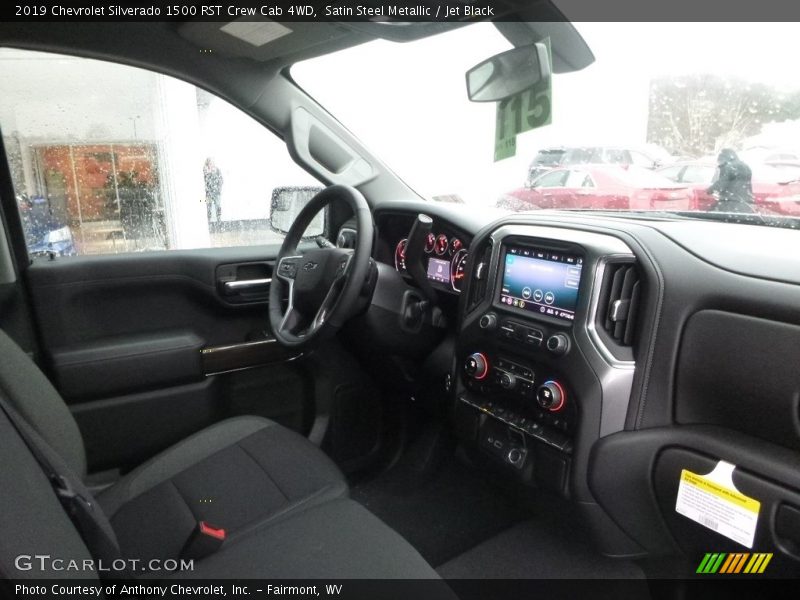 Satin Steel Metallic / Jet Black 2019 Chevrolet Silverado 1500 RST Crew Cab 4WD