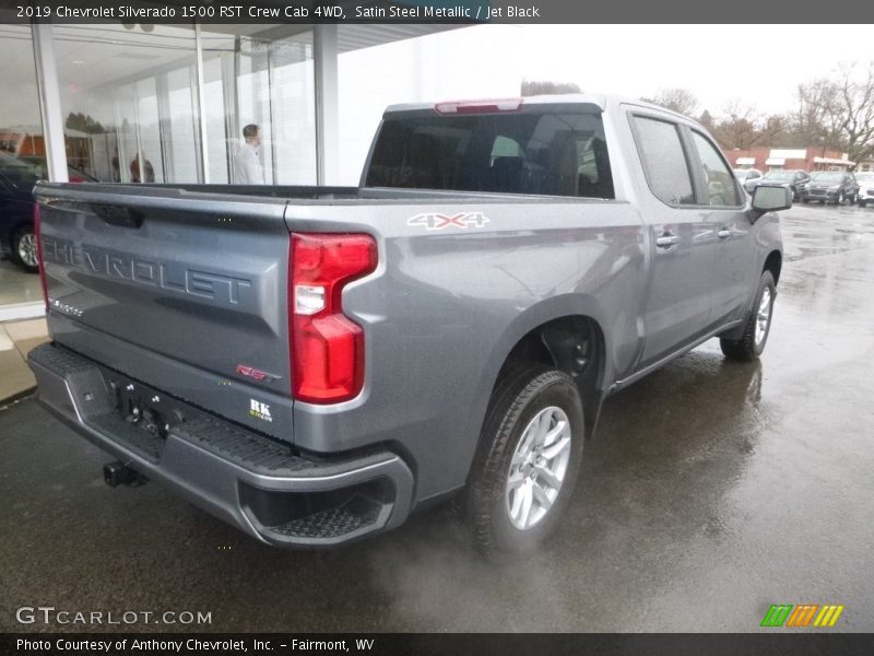 Satin Steel Metallic / Jet Black 2019 Chevrolet Silverado 1500 RST Crew Cab 4WD