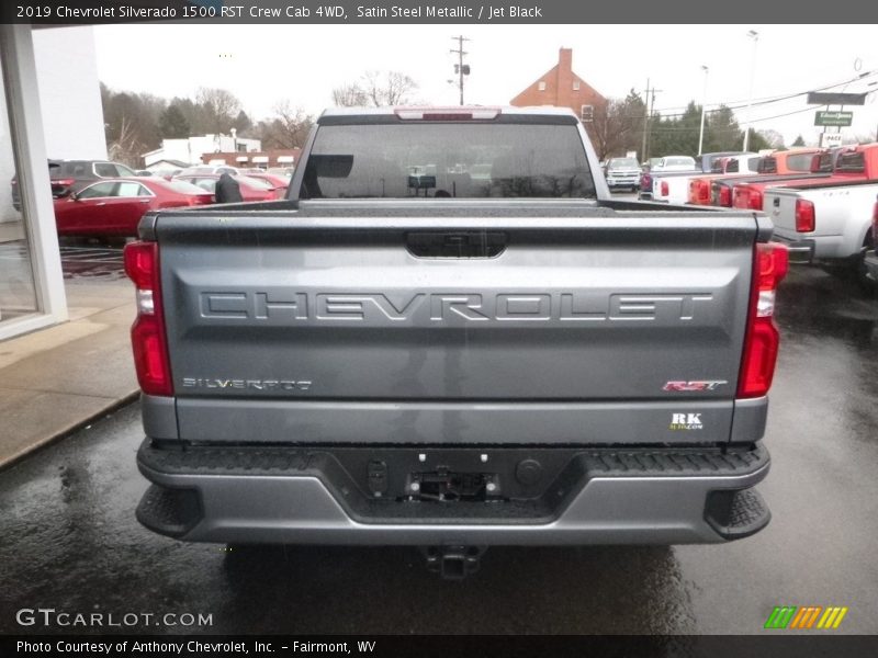 Satin Steel Metallic / Jet Black 2019 Chevrolet Silverado 1500 RST Crew Cab 4WD