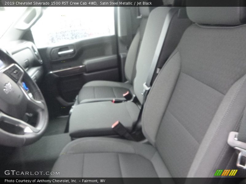 Satin Steel Metallic / Jet Black 2019 Chevrolet Silverado 1500 RST Crew Cab 4WD