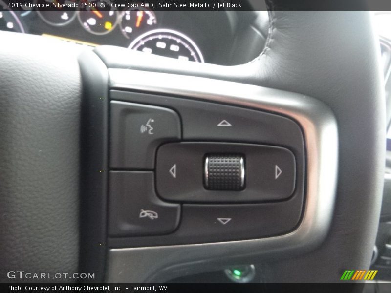 Satin Steel Metallic / Jet Black 2019 Chevrolet Silverado 1500 RST Crew Cab 4WD