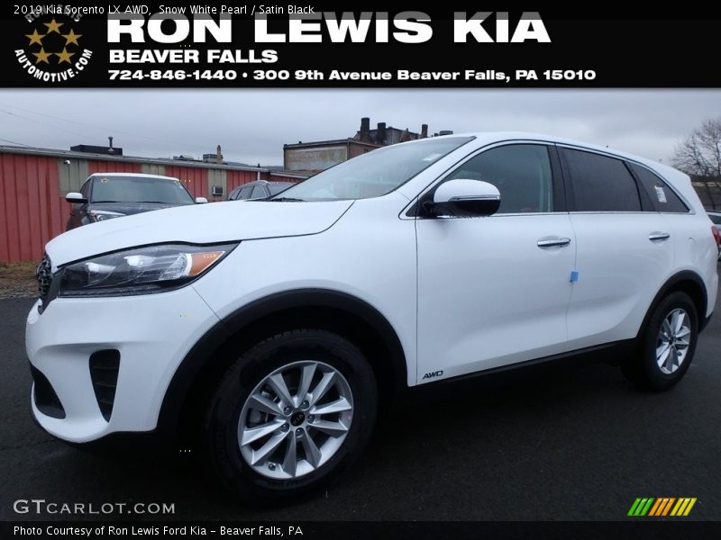 Snow White Pearl / Satin Black 2019 Kia Sorento LX AWD