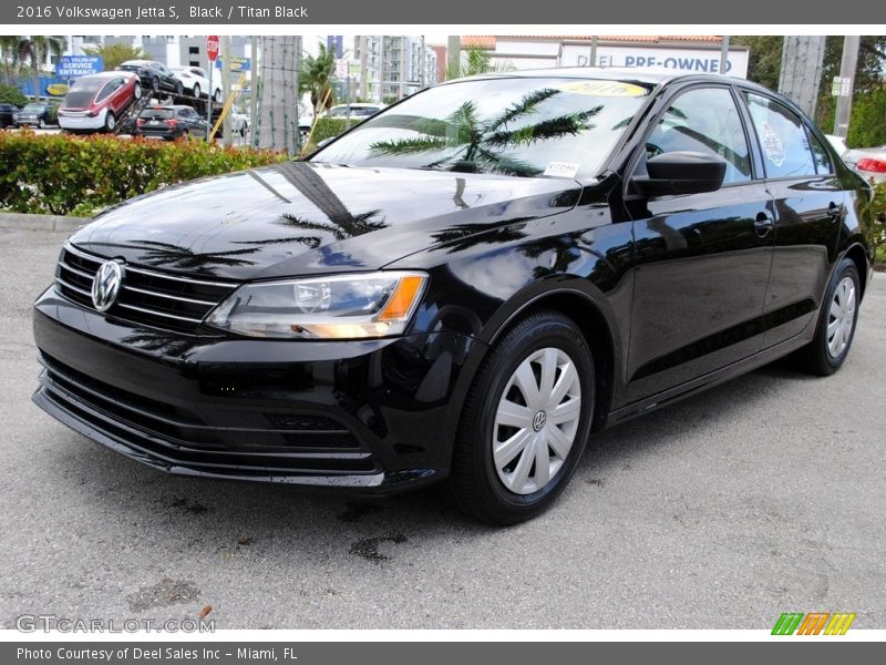 Black / Titan Black 2016 Volkswagen Jetta S