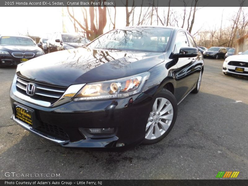 Crystal Black Pearl / Black 2015 Honda Accord EX-L Sedan