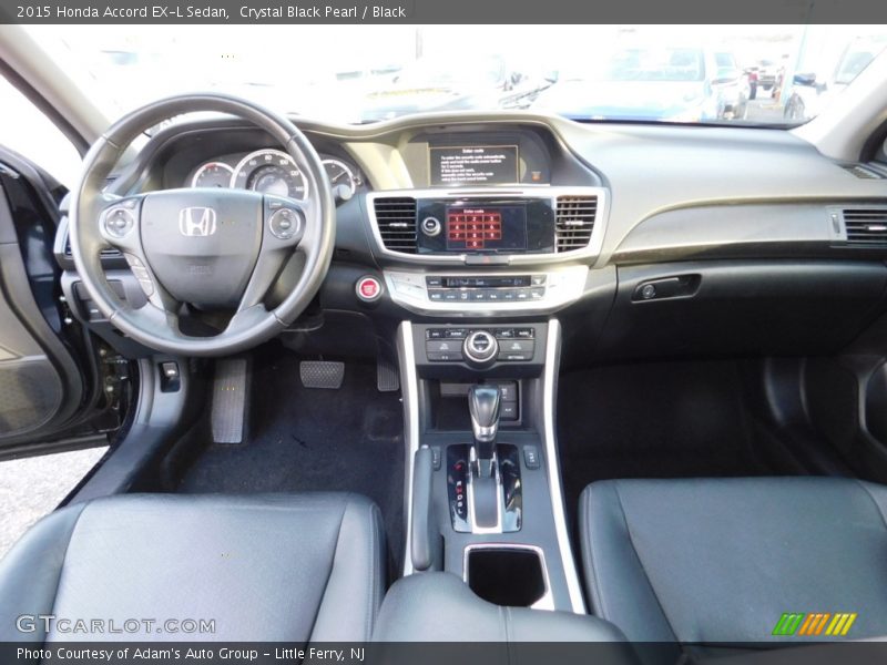 Crystal Black Pearl / Black 2015 Honda Accord EX-L Sedan