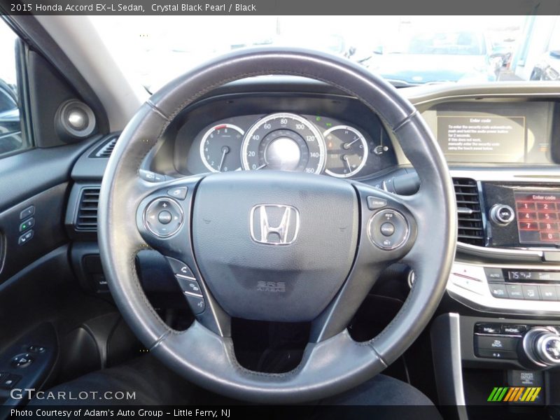 Crystal Black Pearl / Black 2015 Honda Accord EX-L Sedan