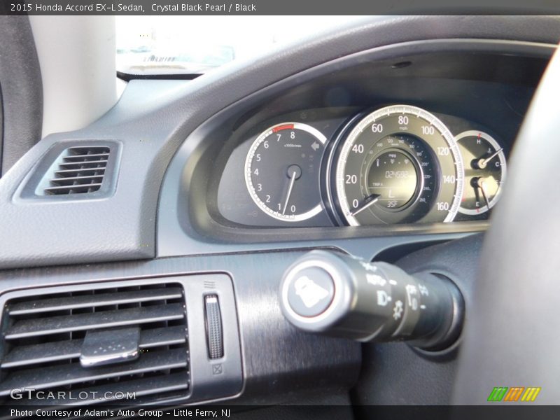 Crystal Black Pearl / Black 2015 Honda Accord EX-L Sedan