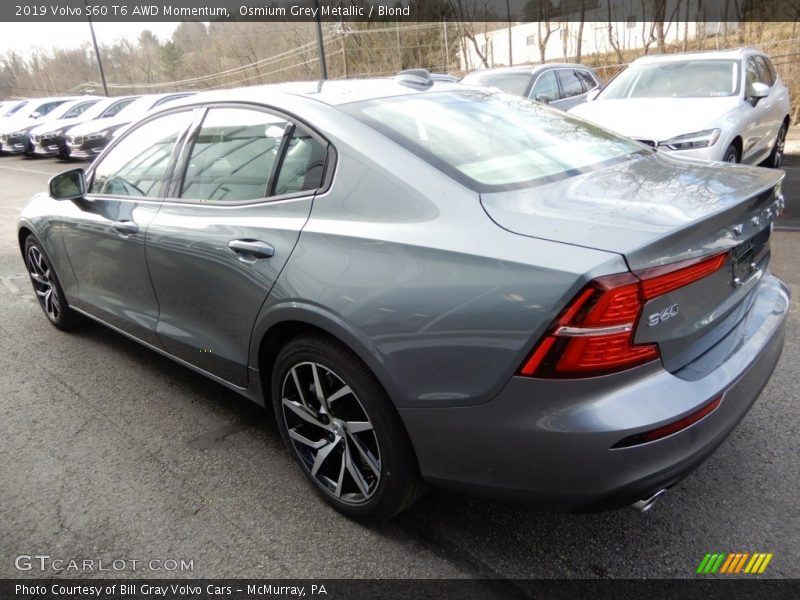 Osmium Grey Metallic / Blond 2019 Volvo S60 T6 AWD Momentum