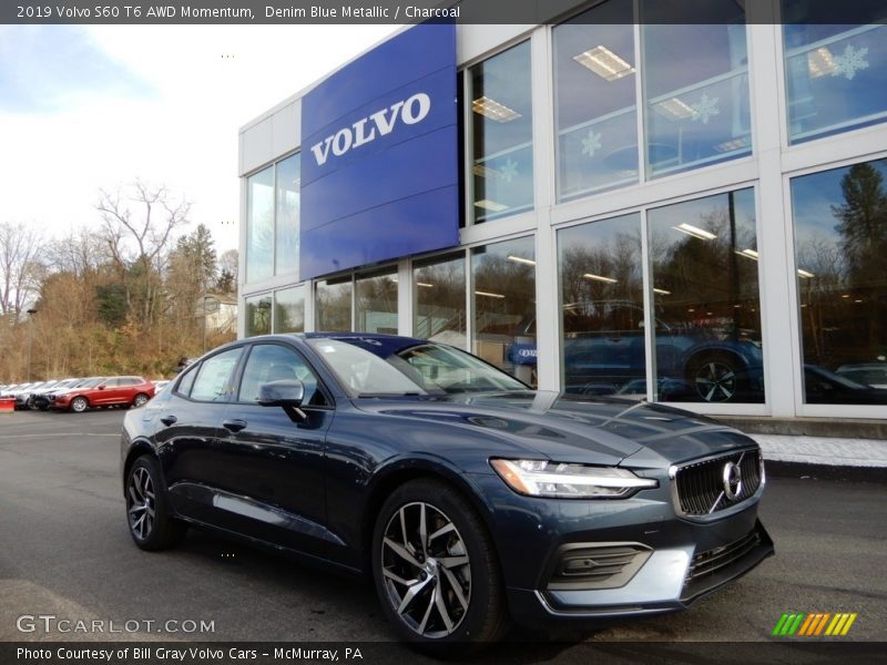 Denim Blue Metallic / Charcoal 2019 Volvo S60 T6 AWD Momentum