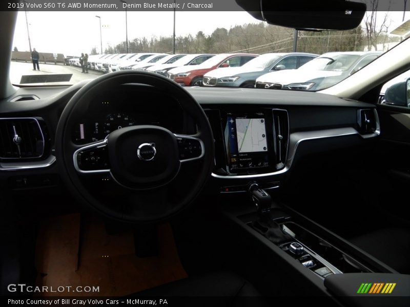Denim Blue Metallic / Charcoal 2019 Volvo S60 T6 AWD Momentum