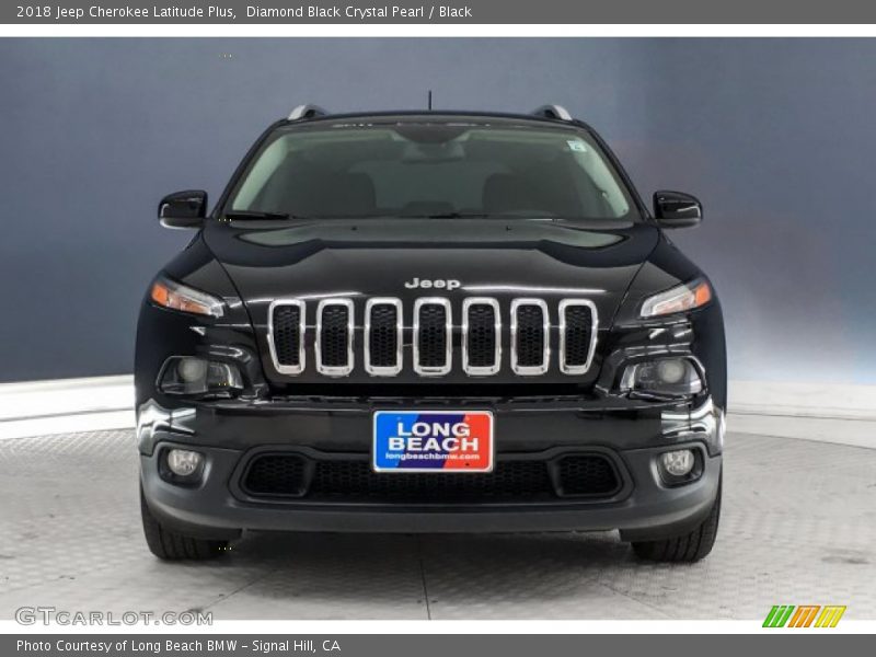 Diamond Black Crystal Pearl / Black 2018 Jeep Cherokee Latitude Plus