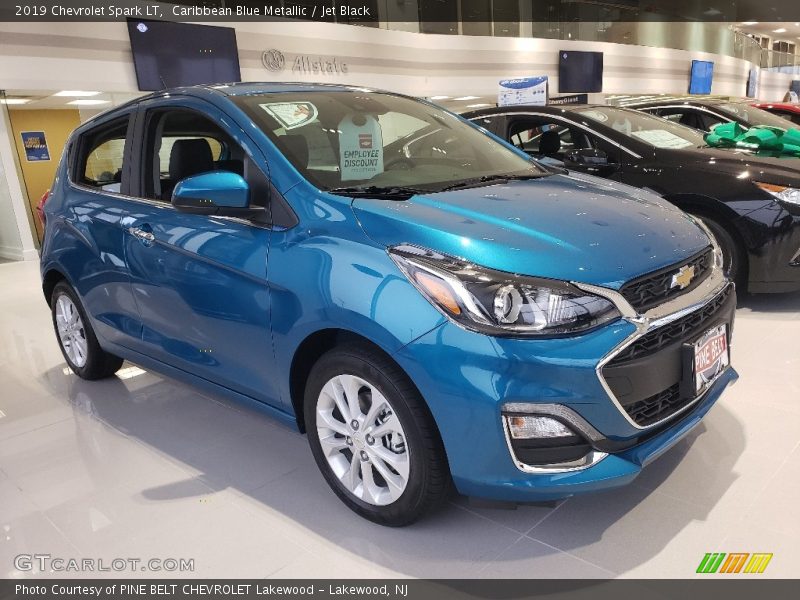 Caribbean Blue Metallic / Jet Black 2019 Chevrolet Spark LT