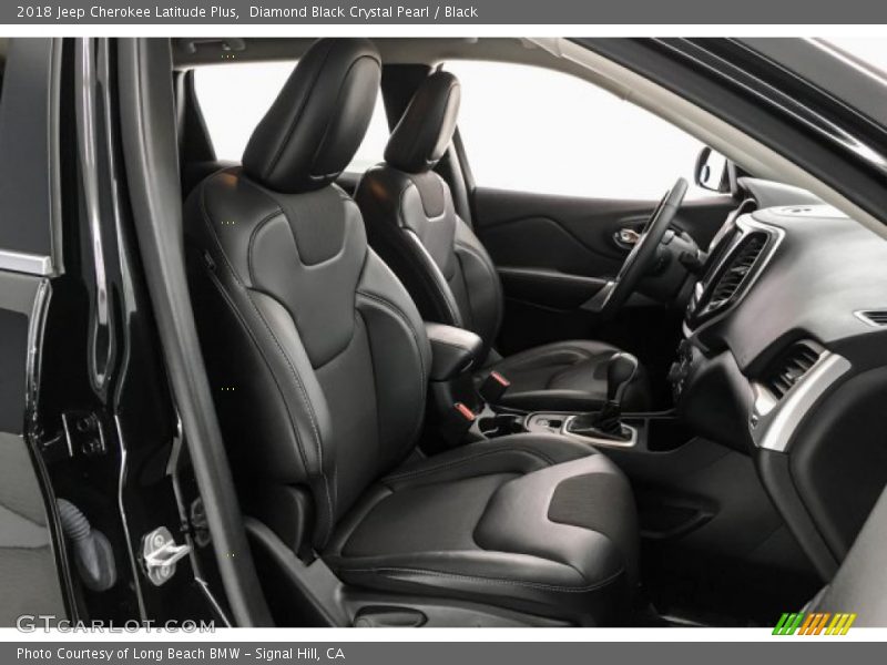 Diamond Black Crystal Pearl / Black 2018 Jeep Cherokee Latitude Plus