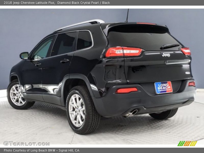 Diamond Black Crystal Pearl / Black 2018 Jeep Cherokee Latitude Plus