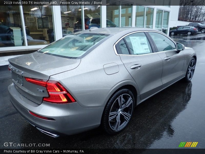 Pebble Gray Metallic / Blond 2019 Volvo S60 T6 Inscription AWD