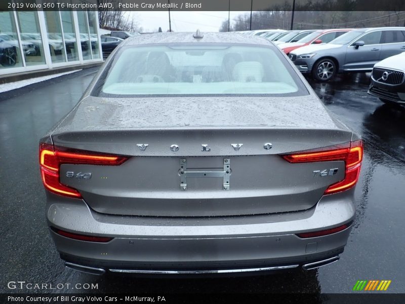 Pebble Gray Metallic / Blond 2019 Volvo S60 T6 Inscription AWD