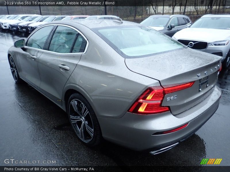 Pebble Gray Metallic / Blond 2019 Volvo S60 T6 Inscription AWD