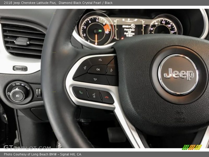 Diamond Black Crystal Pearl / Black 2018 Jeep Cherokee Latitude Plus