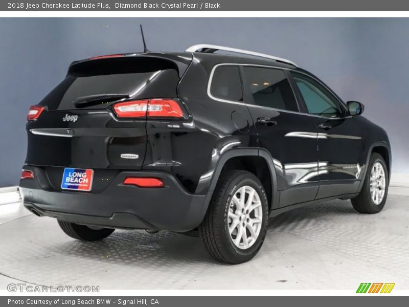 Diamond Black Crystal Pearl / Black 2018 Jeep Cherokee Latitude Plus