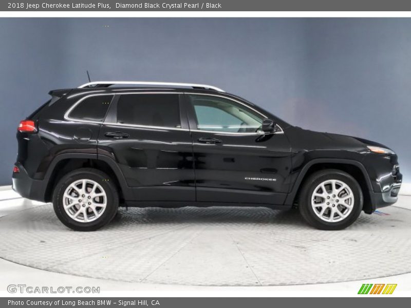 Diamond Black Crystal Pearl / Black 2018 Jeep Cherokee Latitude Plus