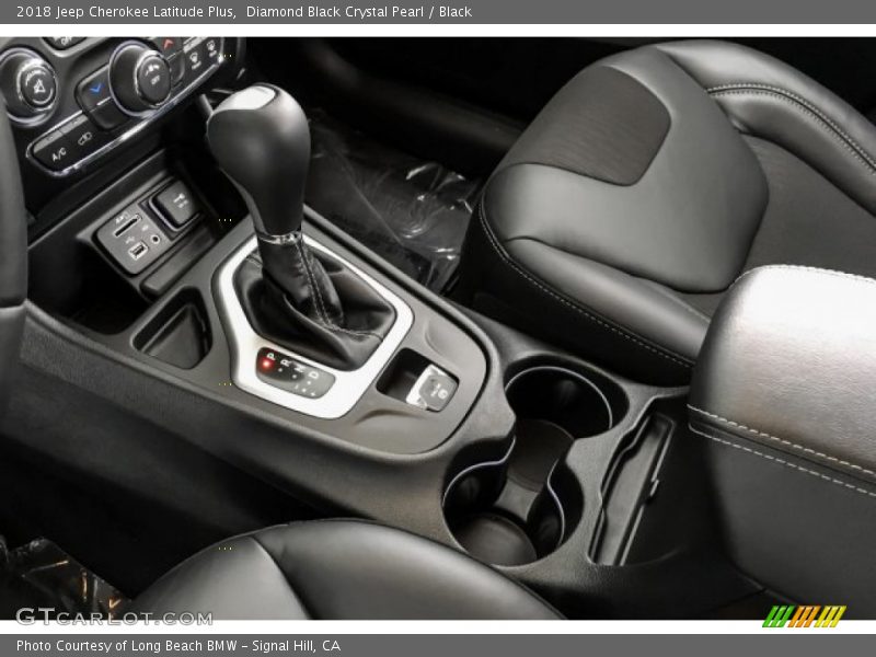 Diamond Black Crystal Pearl / Black 2018 Jeep Cherokee Latitude Plus