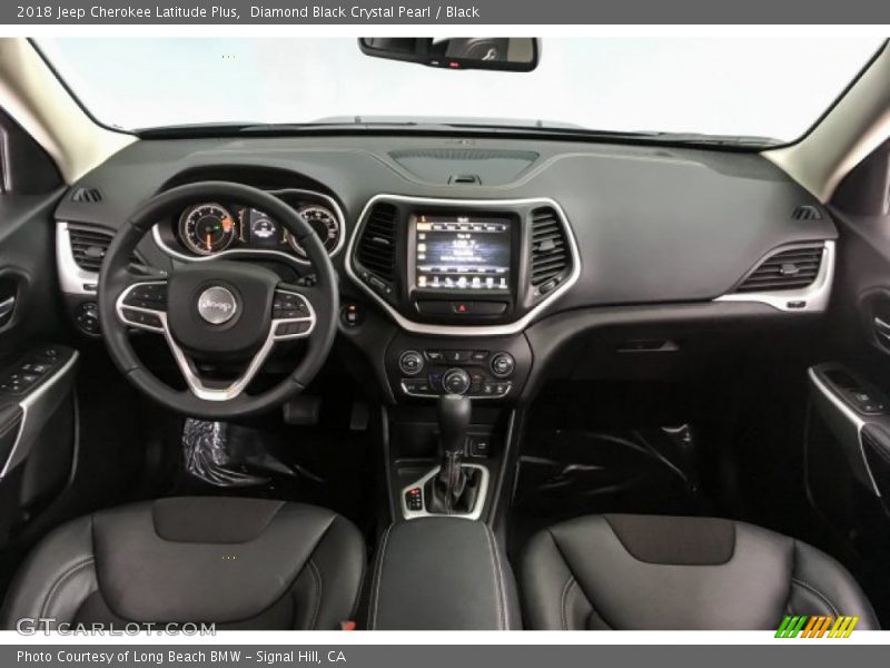 Diamond Black Crystal Pearl / Black 2018 Jeep Cherokee Latitude Plus