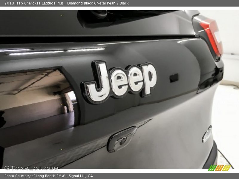 Diamond Black Crystal Pearl / Black 2018 Jeep Cherokee Latitude Plus