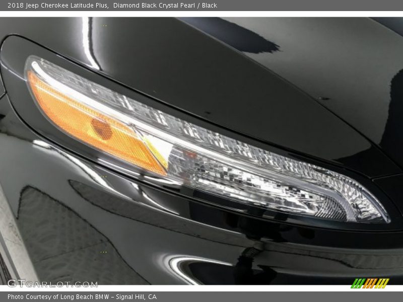 Diamond Black Crystal Pearl / Black 2018 Jeep Cherokee Latitude Plus