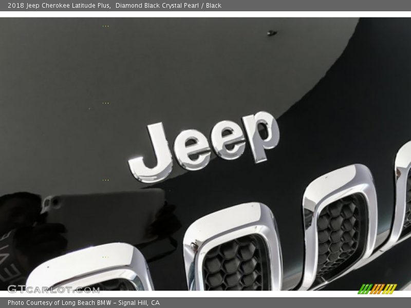Diamond Black Crystal Pearl / Black 2018 Jeep Cherokee Latitude Plus