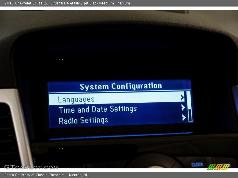 Silver Ice Metallic / Jet Black/Medium Titanium 2015 Chevrolet Cruze LS