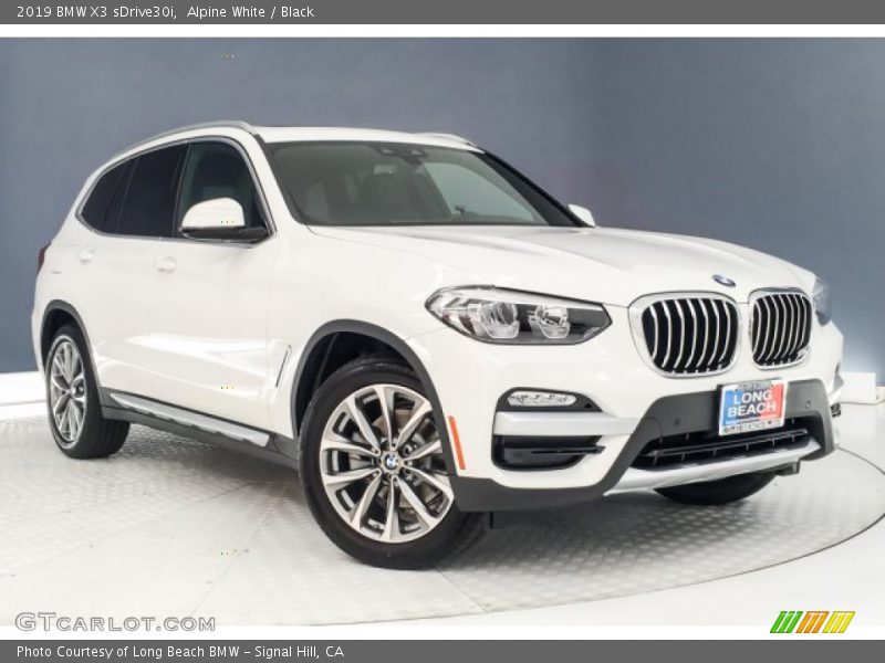 Alpine White / Black 2019 BMW X3 sDrive30i