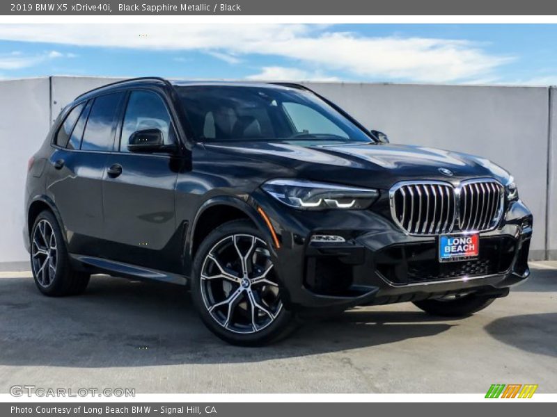 Black Sapphire Metallic / Black 2019 BMW X5 xDrive40i