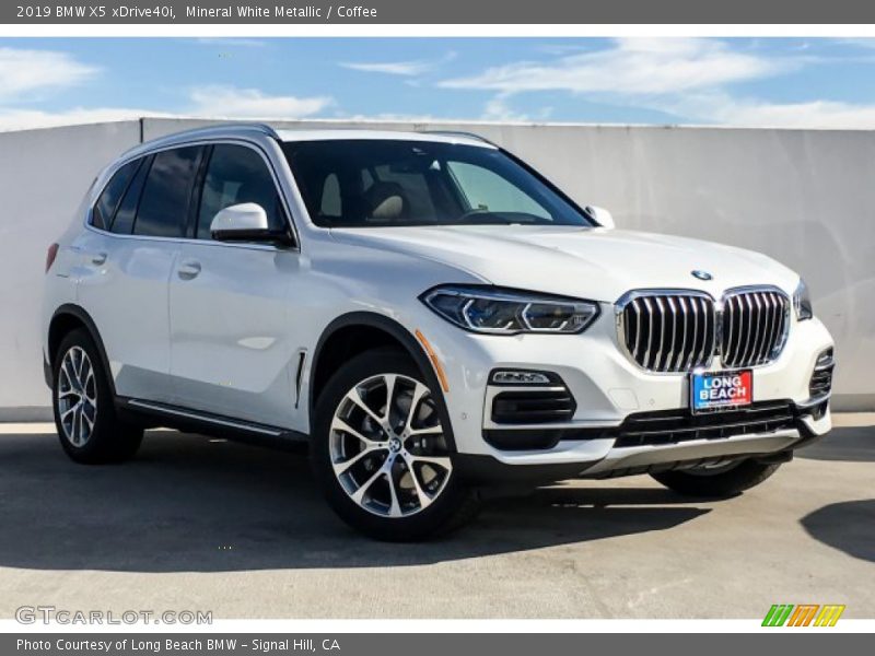 Mineral White Metallic / Coffee 2019 BMW X5 xDrive40i