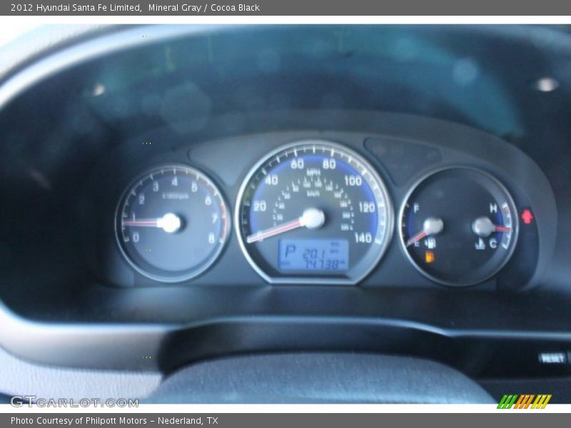 Mineral Gray / Cocoa Black 2012 Hyundai Santa Fe Limited