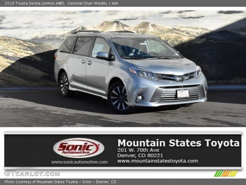 Celestial Silver Metallic / Ash 2019 Toyota Sienna Limited AWD