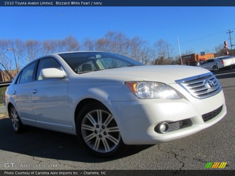 Blizzard White Pearl / Ivory 2010 Toyota Avalon Limited