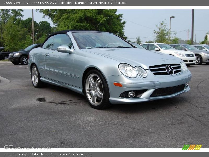 Diamond Silver Metallic / Charcoal 2006 Mercedes-Benz CLK 55 AMG Cabriolet